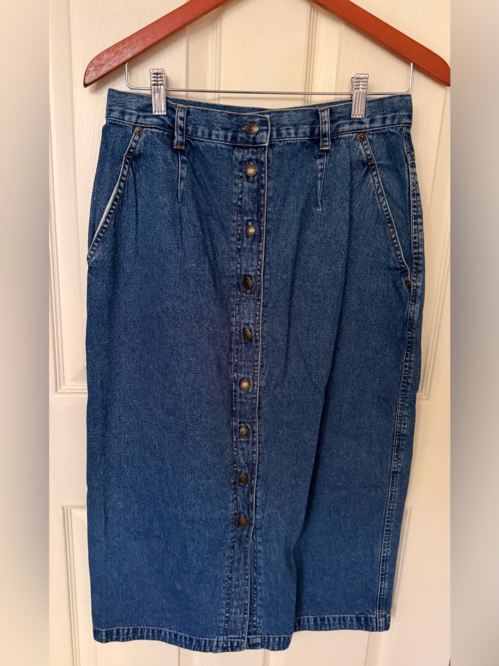 Vintage Russ Denim Button-Front Women’s Skirt